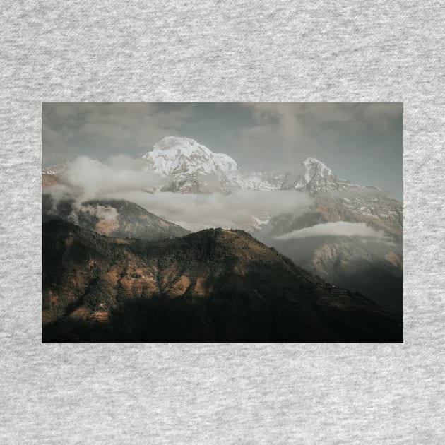 Himalaya foggy mountain peaks by Melissa Peltenburg Travel Photography